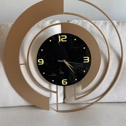 Gold & Black Wall Clock