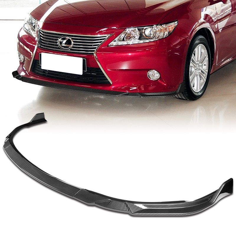 For 2013-2015 Lexus ES350 ES300h Painted Carbon Front Bumper Splitter Spoiler Lip -(2-PU-587-PCF