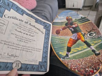 BRett favre plate AND Packers cards