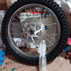 New Razor Mx500 mx650 dirt bike FRONT wheel. 23 mile and Card Macomb Township Michigan. Shipping $20.
WEST COAST $30