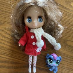 Littlest Pet Shop LPS Blythe Doll With Her Pet 
