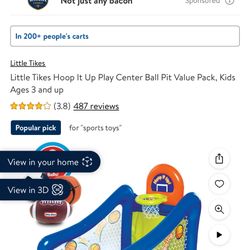 Little Tikes Hoop It Up Play Center Ball Pit 