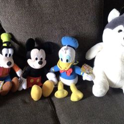 4 Disney plush Animals 