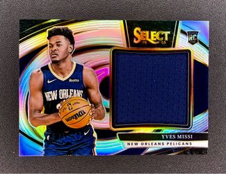 2024-25 SELECT NBA YVES MISSI SILVER HOLO ROOKIE RC JUNBO RELIC PATCH PELICANS