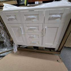 Ove Decors Tahoe 42" Free Standing Single Basin Vanity Set with Cabinet and Cultured Marble Vanity Top