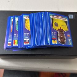 BIG BULK OF BLUE BORDERED PANINI STICKERS