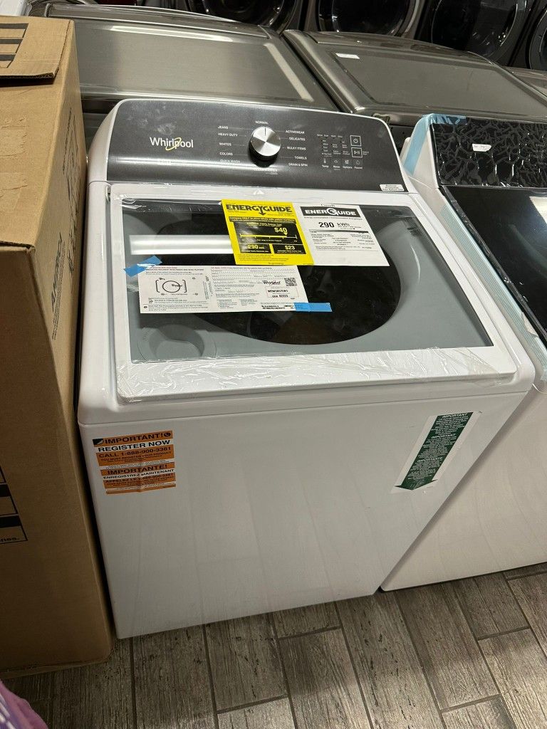 Whirlpool brand new washer with removable agitator