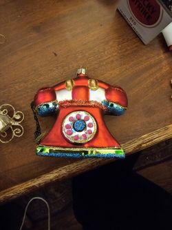 Telephone Radko-style Ornament