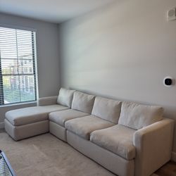 Living Spaces 3 Piece Sectional - Right Arm Facing Chaise