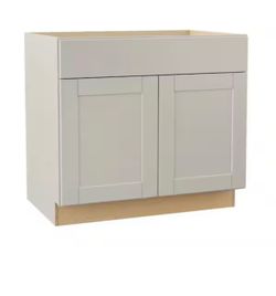 Hampton Bay Shaker 36” Base Cabinet – Dove Gray