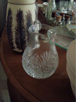 Cut Crystal Glass Pitcher
