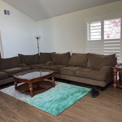 Sofa with Coffee Table And Side Table 