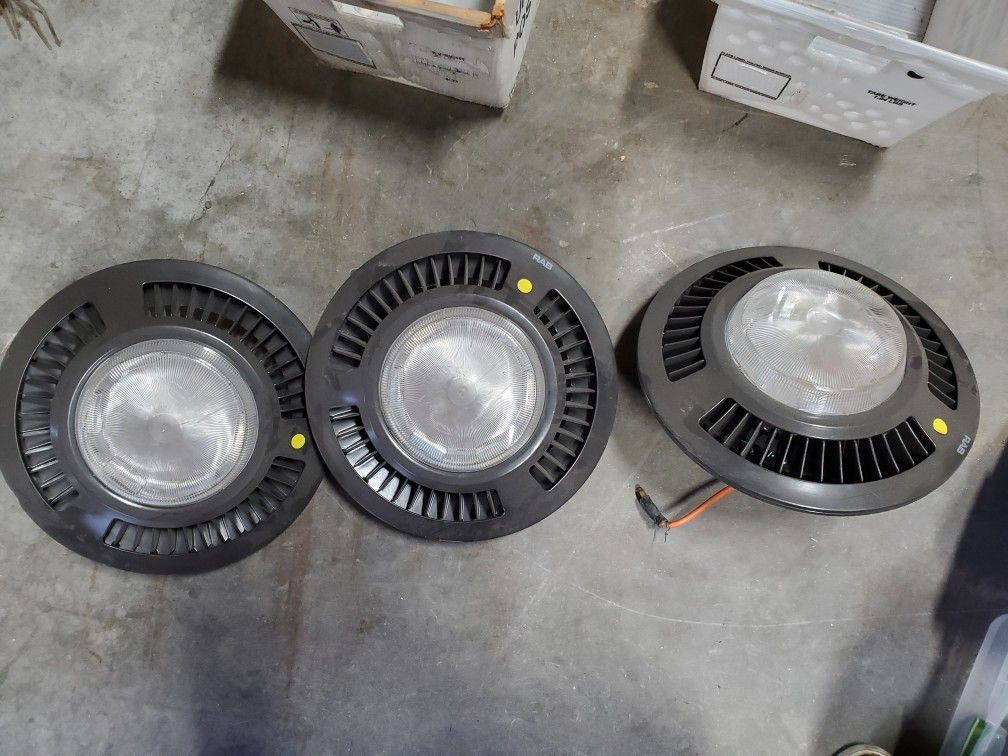 Lot of 3x RAB 78W LED Garage Light - Ceiling Mount - 4000K - 5,986 Lumens - 120-277V - Bronze