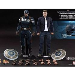 Hot Toys MMS243 Captain America &Steve Rogers.Roger's. Set