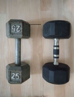 (2) 25 Lbs. Dumbbells