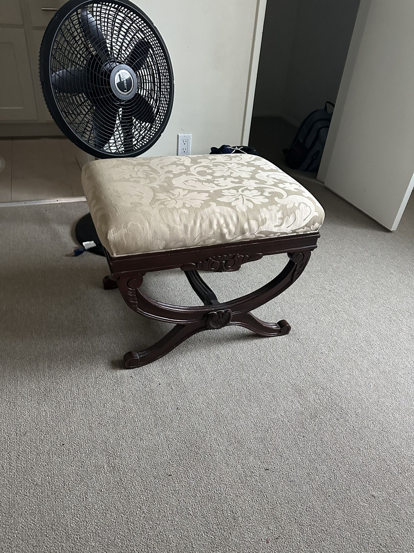 Elegant Upholstered Ottoman / Stool for Sale