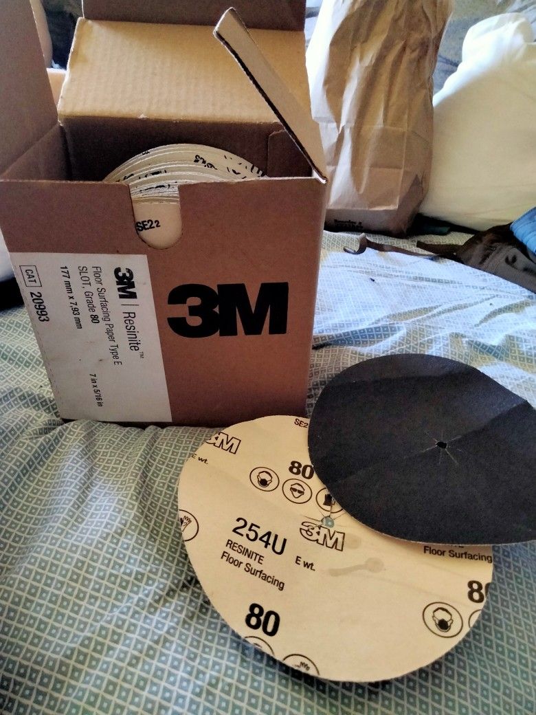 3M 80 Grit Wood Floor Edging Sanding Discs