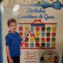 Elf On A Shelf Birthday Calendar. Two Sided. Like New