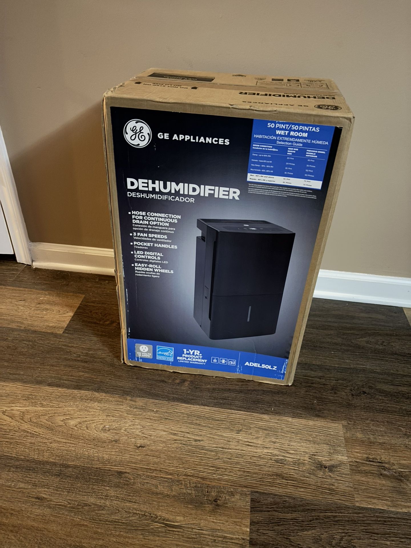 Three GE Dehumidifier/50 Pint