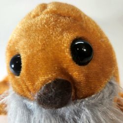 Kellytoy Brown Walrus Plush White Tusks Curly Gray Mouth Stuffed Animal Toy 11