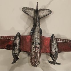 Cast Iron WW2 Style Toy Airplane