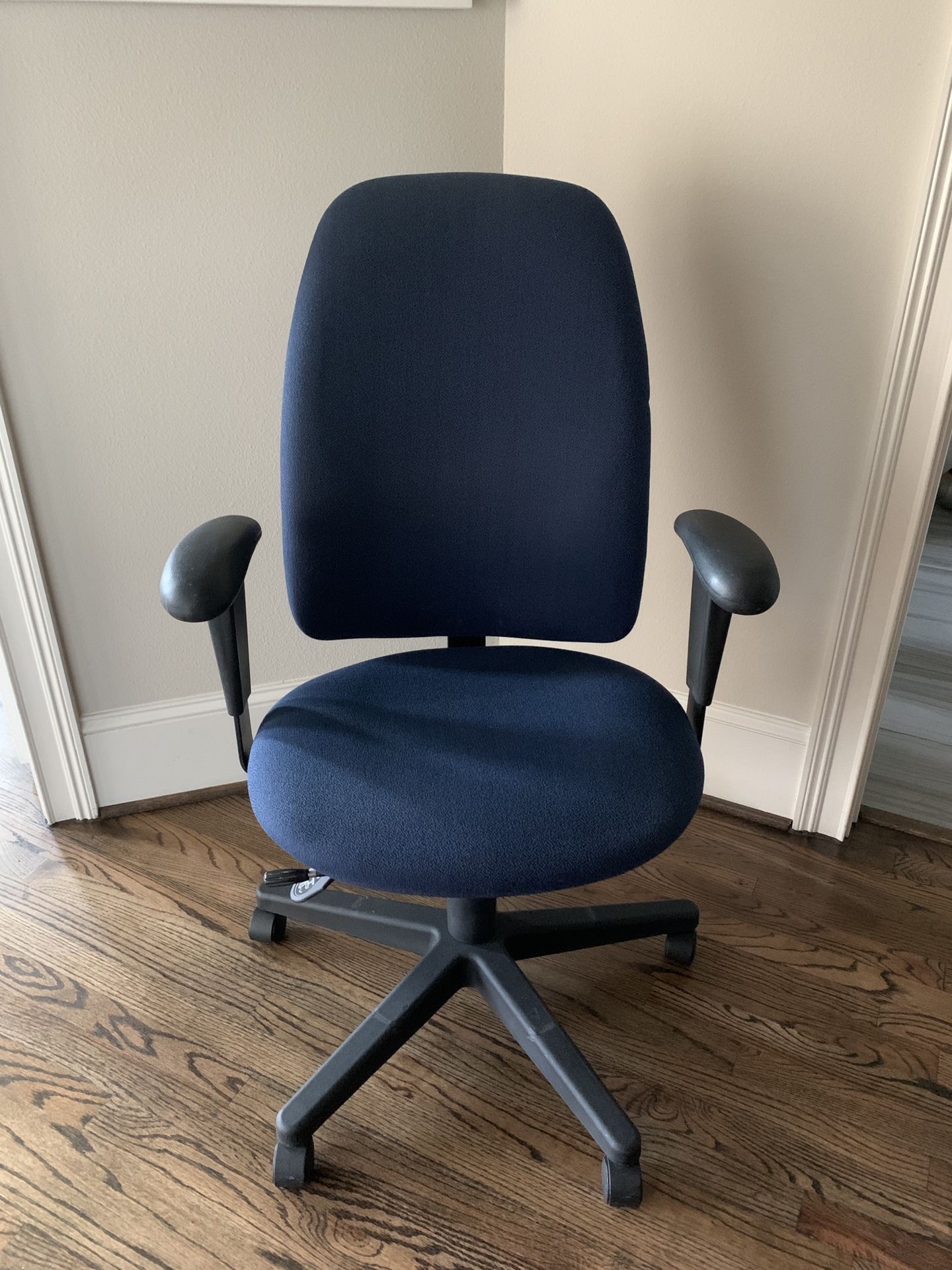Global Granada Deluxe Medium Back Multi-tilter Blue Office Chair Ergonomic