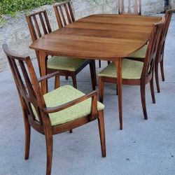 various VINTAGE Mid Century Modern DINING SETS, DINING TABLES, DINING CHAIRS, American and Danish made, TEAK and WALNUT woods and More 