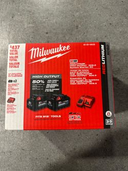 Milwaukee M18 batteries with charger