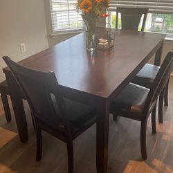 Dining Table With 4 Chairs And A Bench