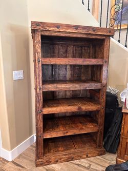 Rustic wooden shelf