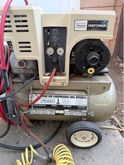 Vintage Sears Craftsman Air Compressor with Hoses