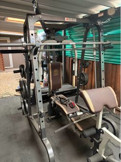 Home gym with weights