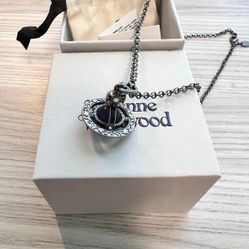 Vivienne Westwood Paloma Orb Pendan necklace black