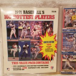 1991 SCORE BASEBALL'S 100 HOTTEST PLAYERS BOOK & CARDS - FACTORY SEALED 