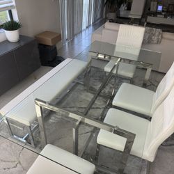 Dining Room Table For Sale- With Chairs And Bench