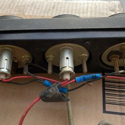  Vintage Hawk Gauge Cluster Of Amps, Water Temp, And Oil Pressure. 