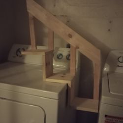 Wooden Wall Staircase Shelf