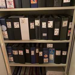 Various Baseball Cards In Binders Years 87-93 With Steel Cabinet $225.00
