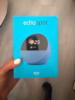 Amazon Echo Spot 2024 – Ocean Blue – Alexa Smart Alarm Clock