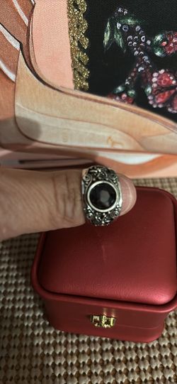 Purple Silver Ring Size 7 