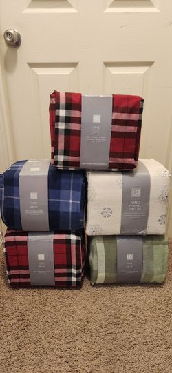 BRAND NEW KING FLANNEL SHEET SET 