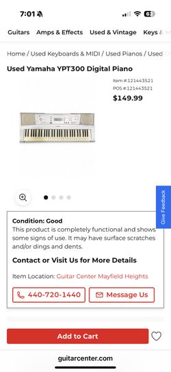 Yamaha YPT 300 Keyboard