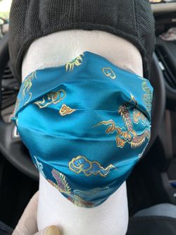 Silk Mask- Turquoise