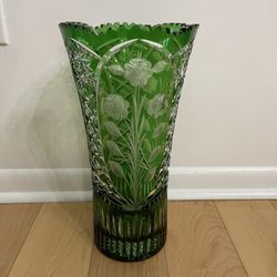 Crystal Czech Large Vase