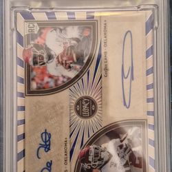 2020 Panini Legacy Hurts/Lamb Futures Ink Combo Auto /10