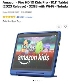 Amazon Fire HD 10 Kids Pro (2023) – 32GB – Excellent Condition