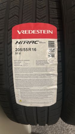 Brand New Set of 4 Vredestein Hitrac All-Season Tires – 205/55R16