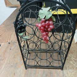 Vintage 14 Bottle Iron Wine Rack