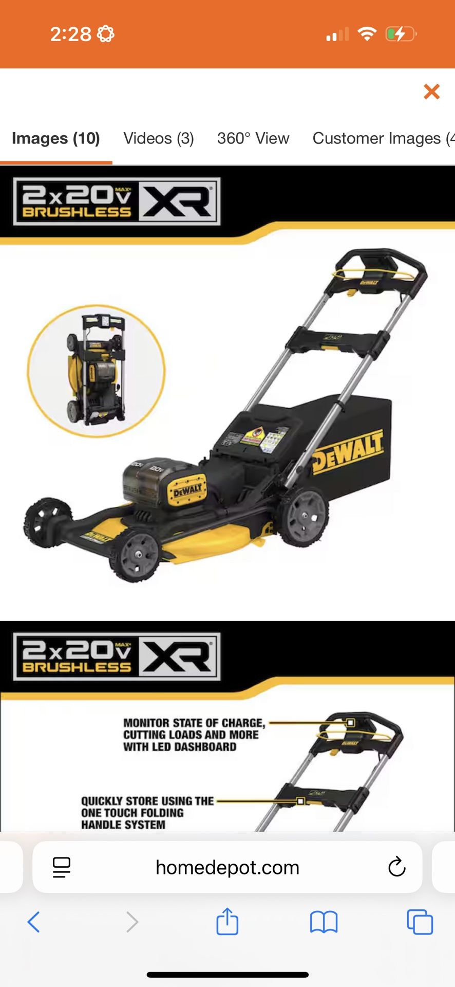 DeWalt lawnmower