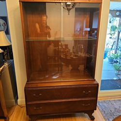 Rway Solid Wood and  Glass China Cabinet0